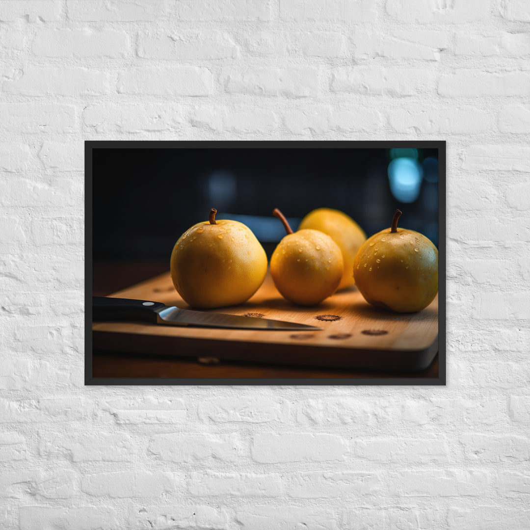 Asian Pears Framed poster 🤤 from Yumify.AI