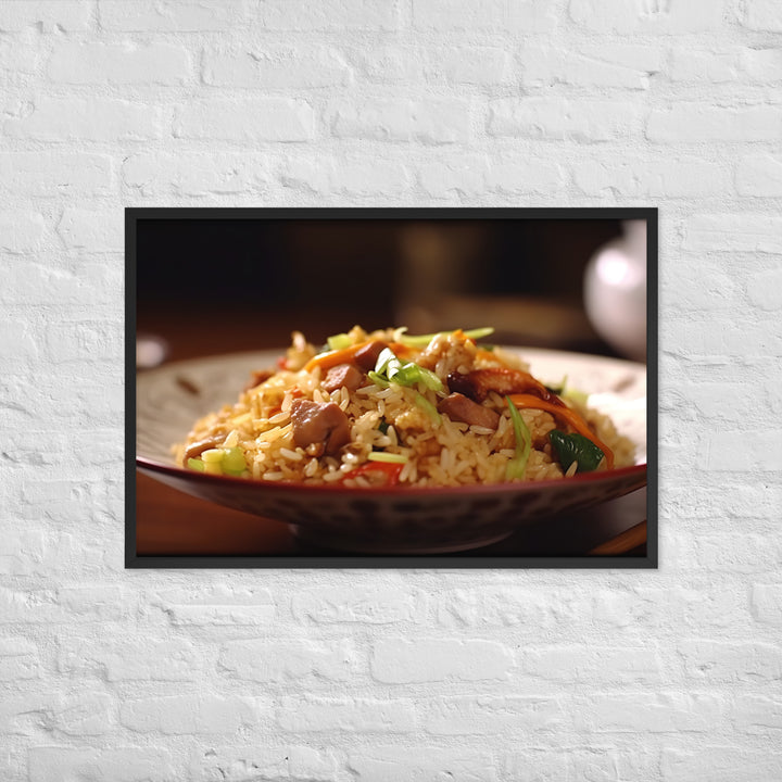 Yangzhou Fried Rice Framed poster 🤤 from Yumify.AI