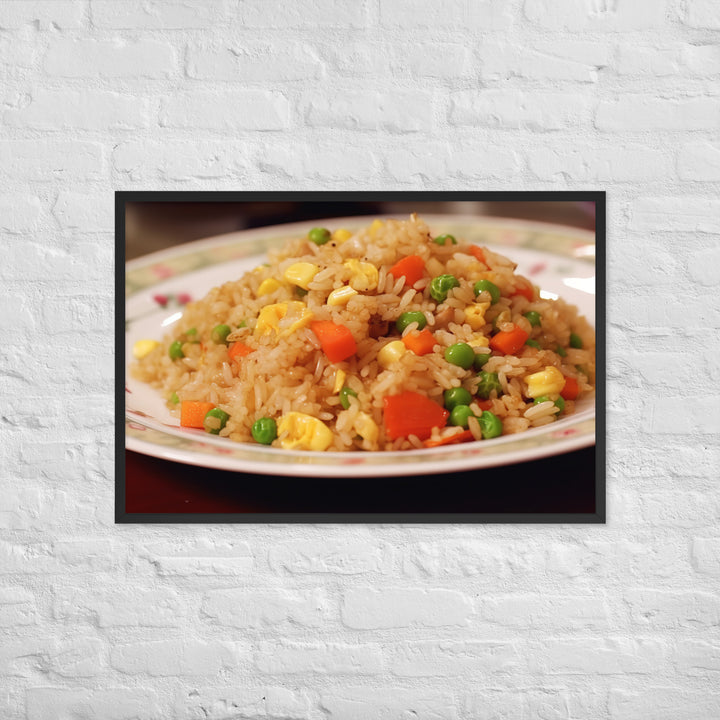 Yangzhou Fried Rice Framed poster 🤤 from Yumify.AI