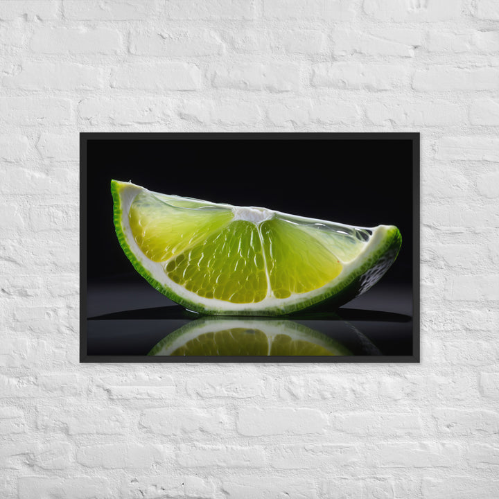 Lime Wedge Framed poster 🤤 from Yumify.AI