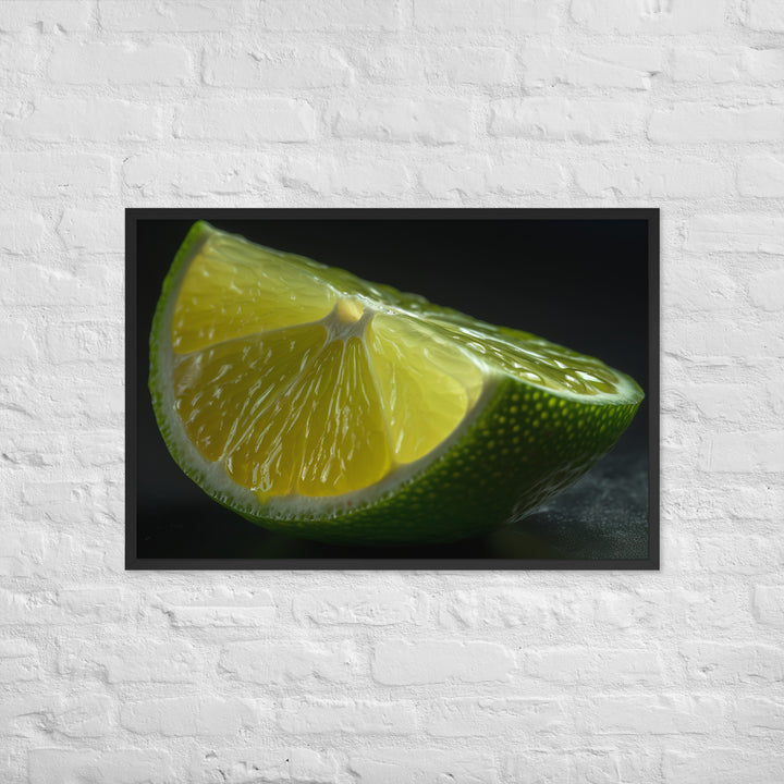 Lime Slice Framed poster 🤤 from Yumify.AI