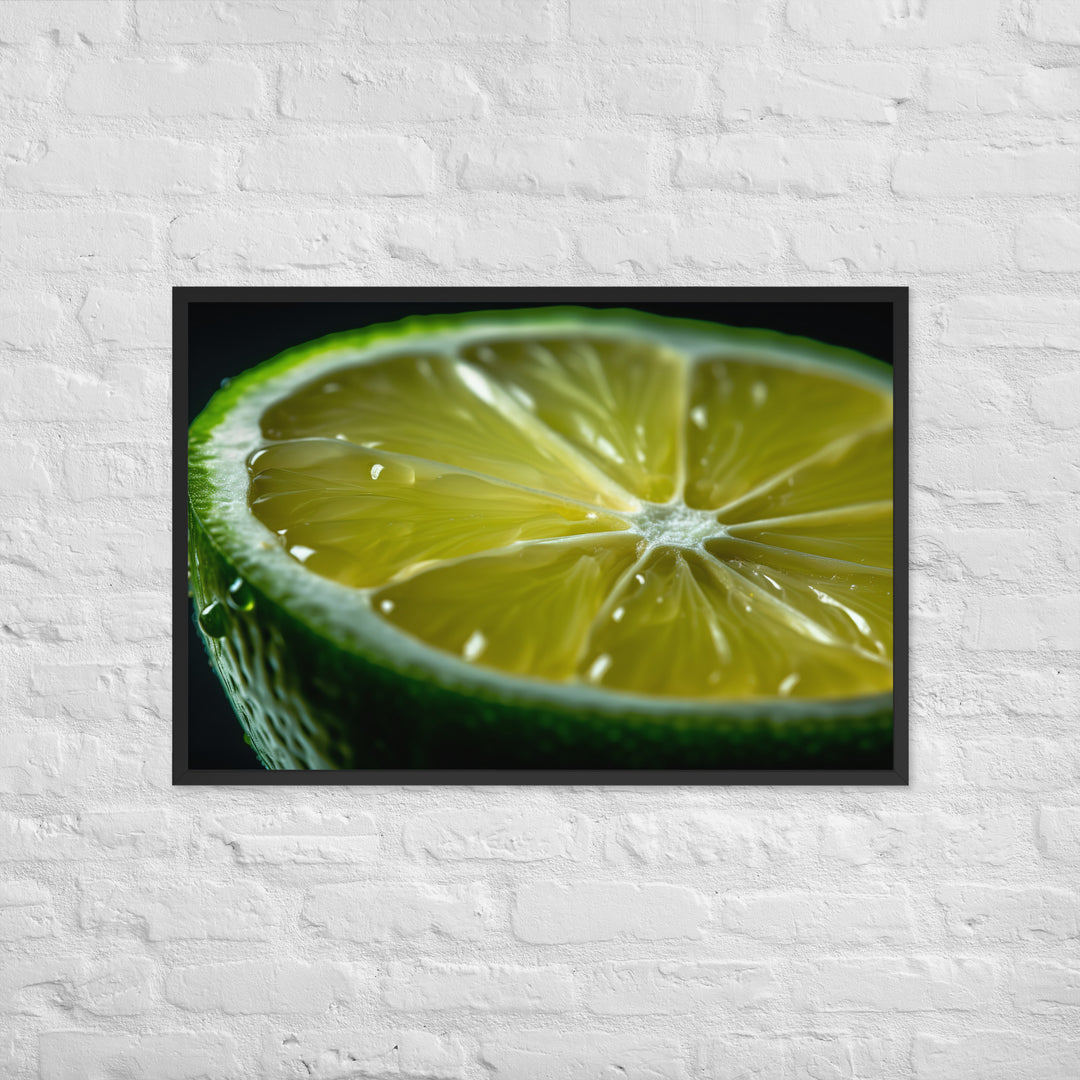 Lime Slice Framed poster 🤤 from Yumify.AI