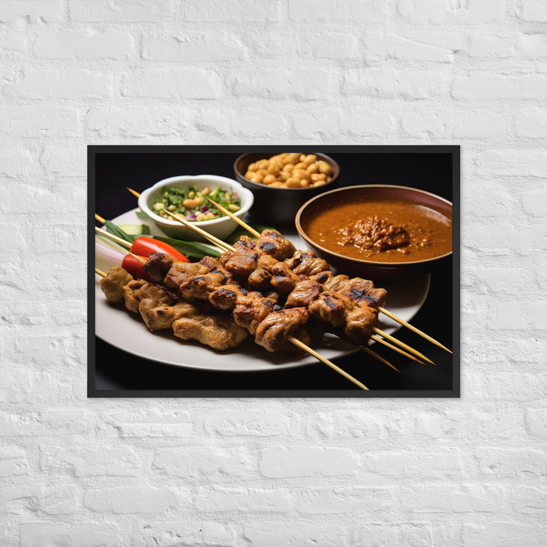 Satay Framed poster 🤤 from Yumify.AI