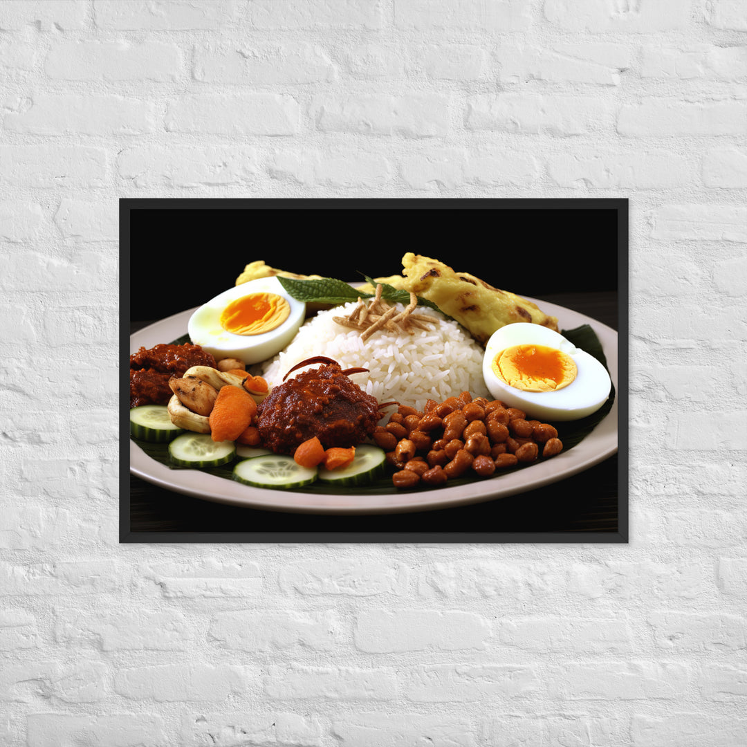 Nasi Lemak Framed poster 🤤 from Yumify.AI