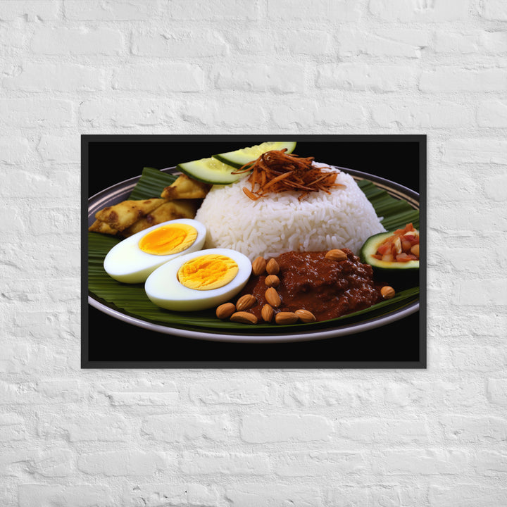 Nasi Lemak Framed poster 🤤 from Yumify.AI