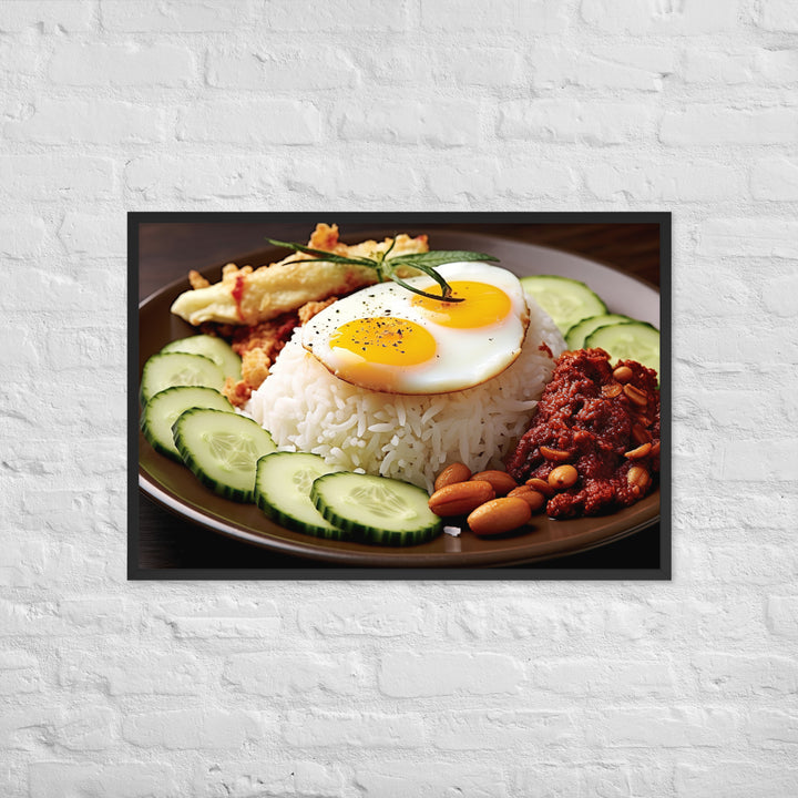 Nasi Lemak Framed poster 🤤 from Yumify.AI