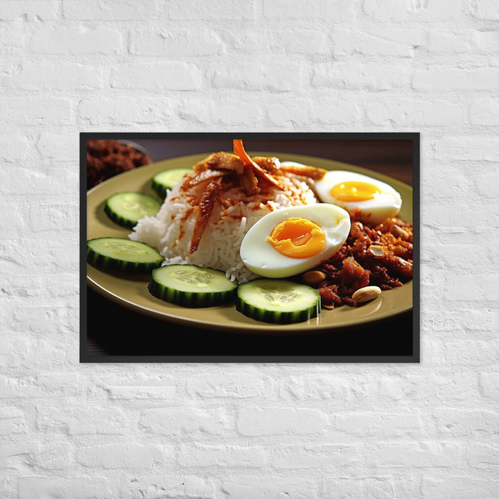 Nasi Lemak Framed poster 🤤 from Yumify.AI