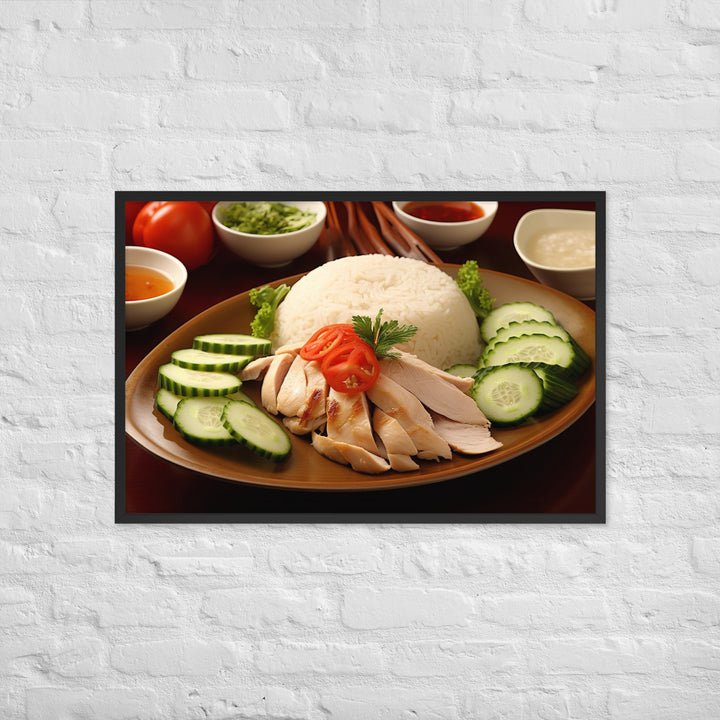 Hainanese Chicken Rice Framed poster 🤤 from Yumify.AI