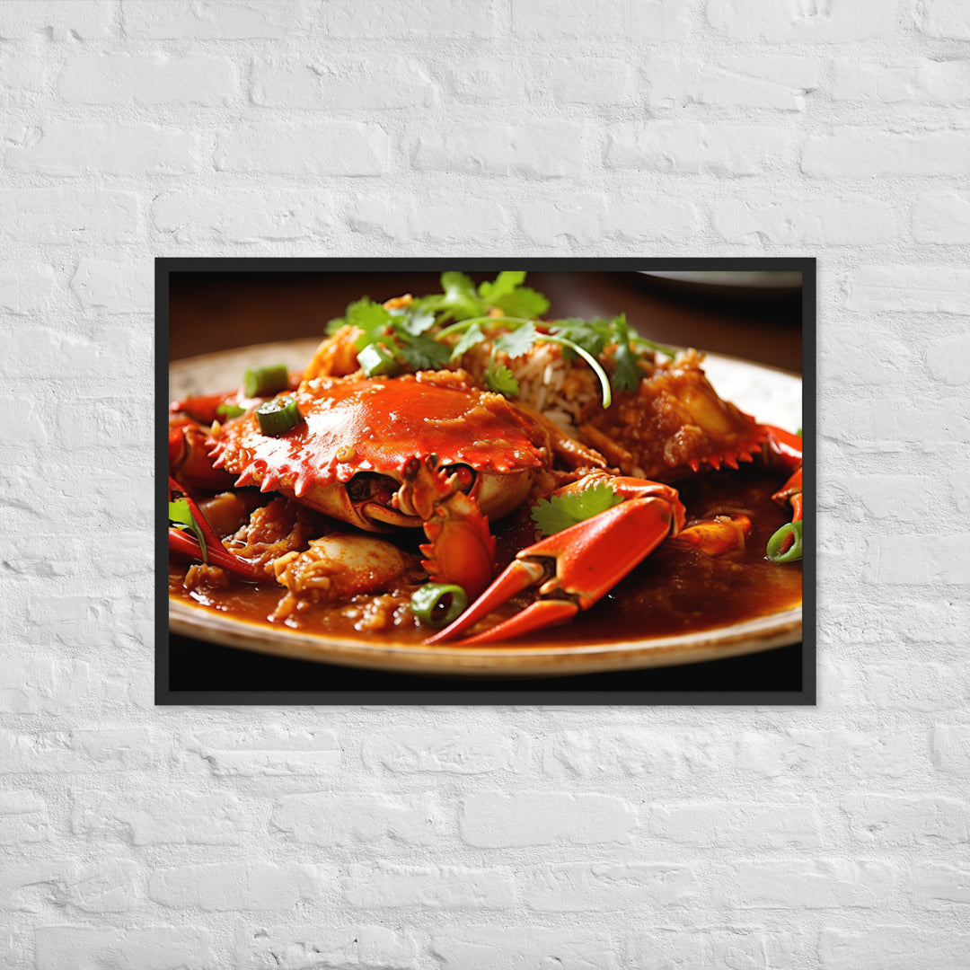 Chili Crab Framed poster 🤤 from Yumify.AI