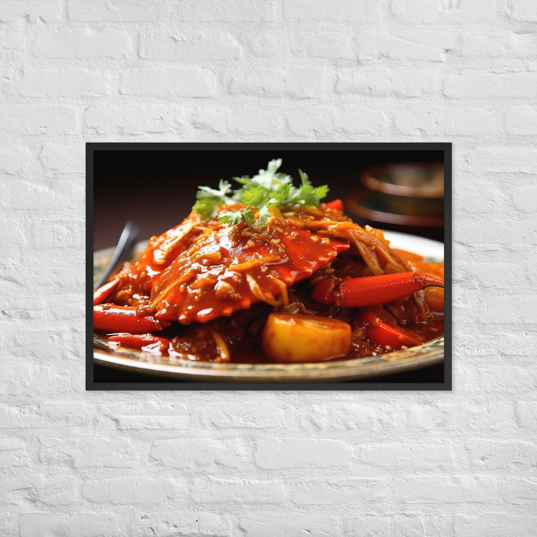 Chili Crab Framed poster 🤤 from Yumify.AI