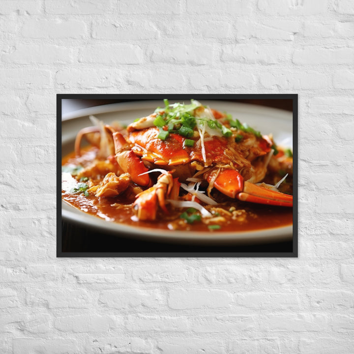 Chili Crab Framed poster 🤤 from Yumify.AI