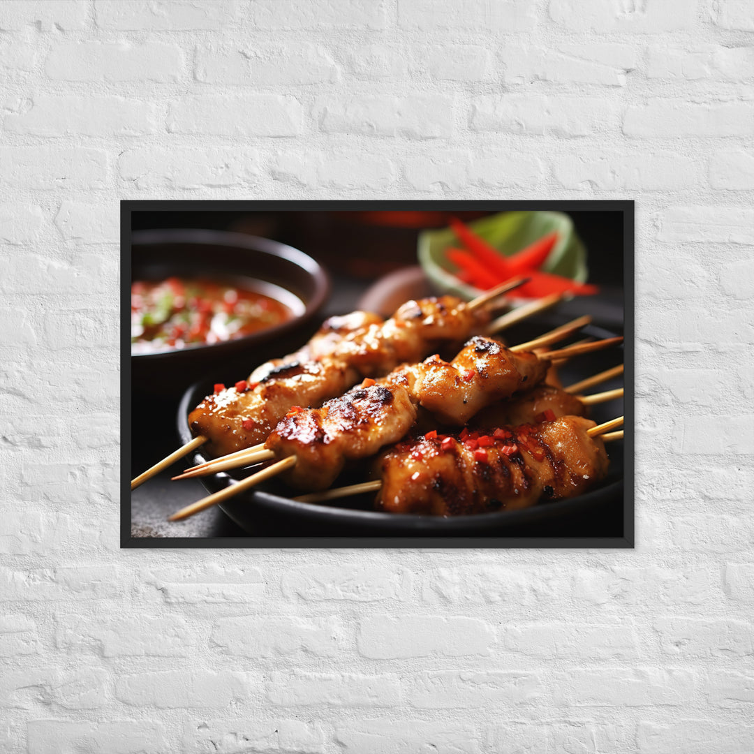 Sate Ayam Framed poster 🤤 from Yumify.AI