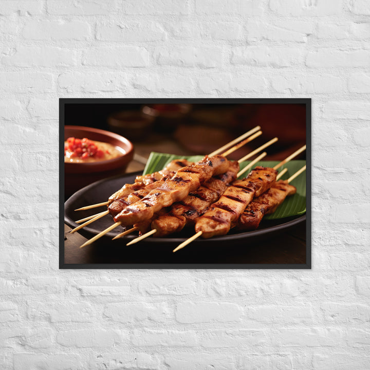 Sate Ayam Framed poster 🤤 from Yumify.AI