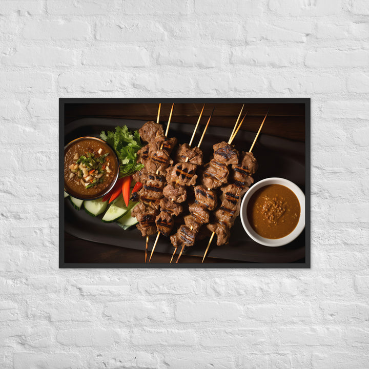 Satay Framed poster 🤤 from Yumify.AI