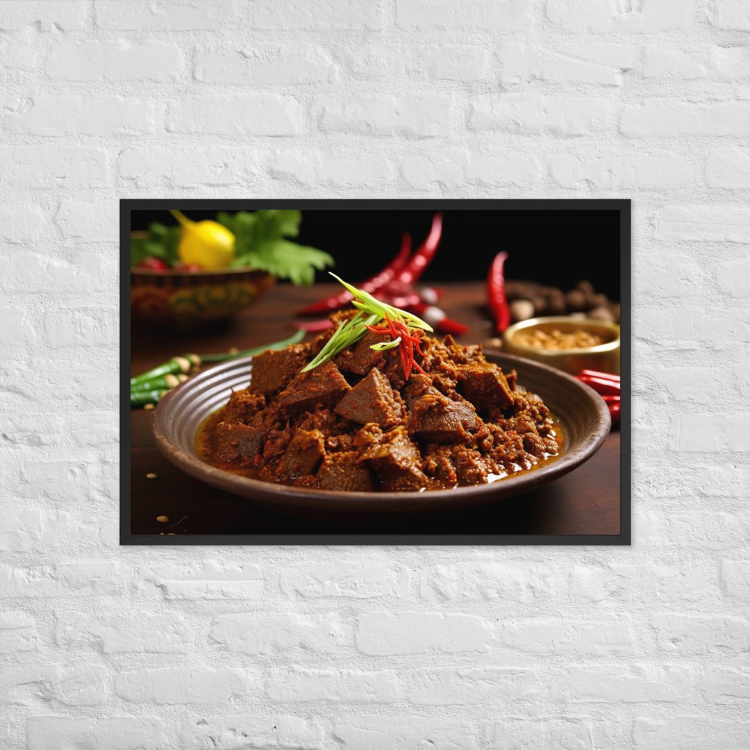 Rendang Framed poster 🤤 from Yumify.AI