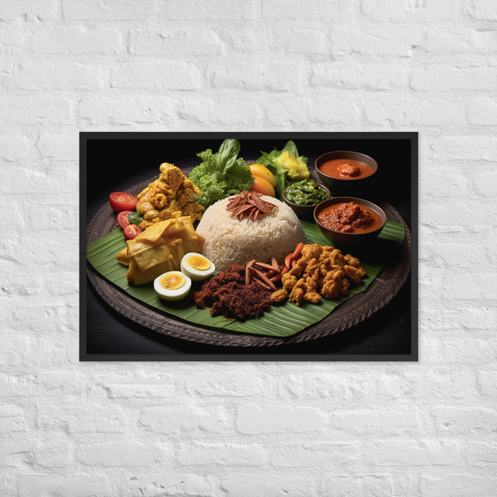 Nasi Padang Framed poster 🤤 from Yumify.AI