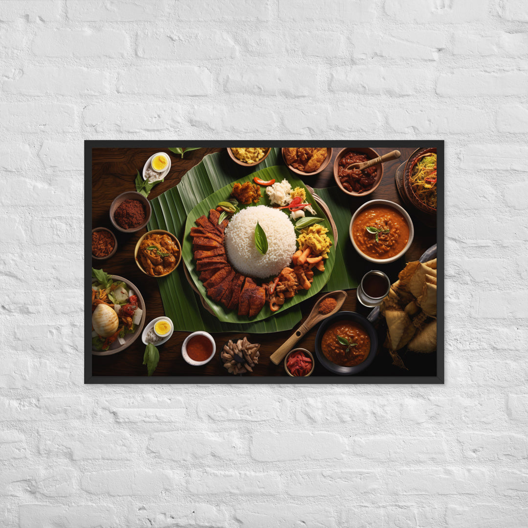 Nasi Padang Framed poster 🤤 from Yumify.AI