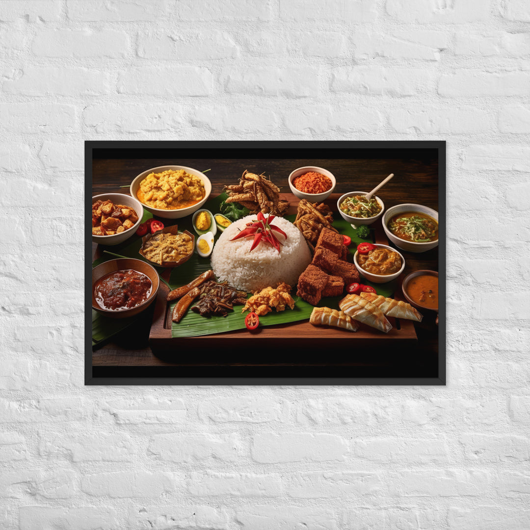 Nasi Padang Framed poster 🤤 from Yumify.AI