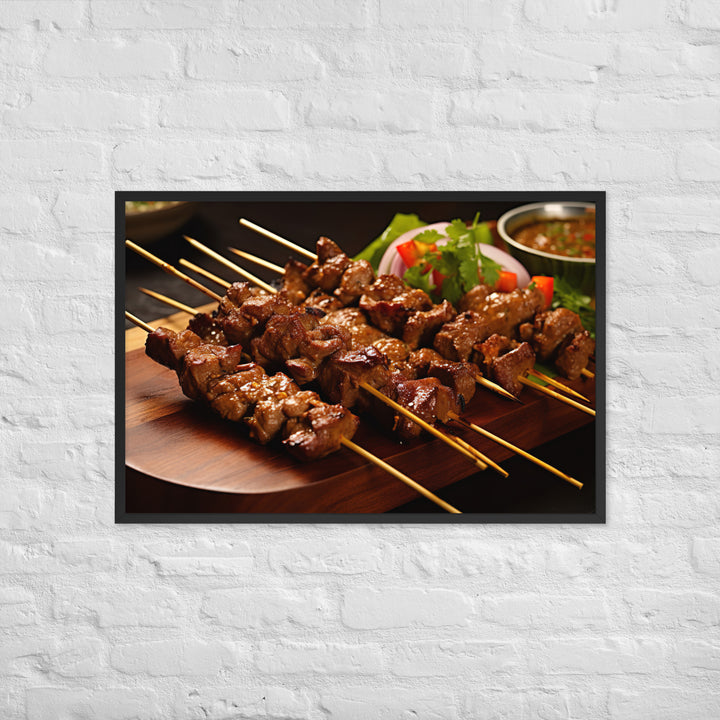 Satay Framed poster 🤤 from Yumify.AI