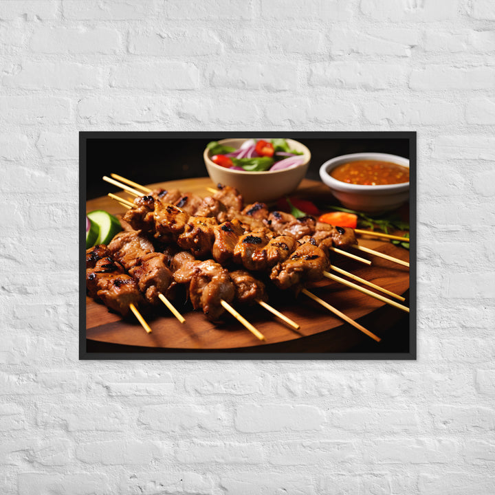 Satay Framed poster 🤤 from Yumify.AI