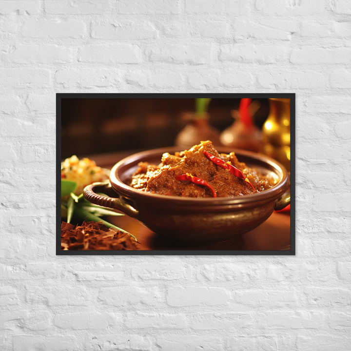 Rendang Framed poster 🤤 from Yumify.AI