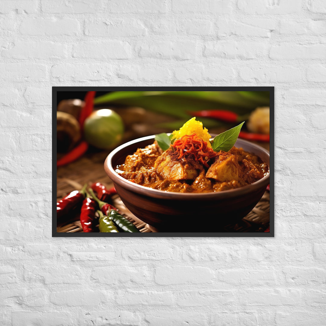 Rendang Framed poster 🤤 from Yumify.AI