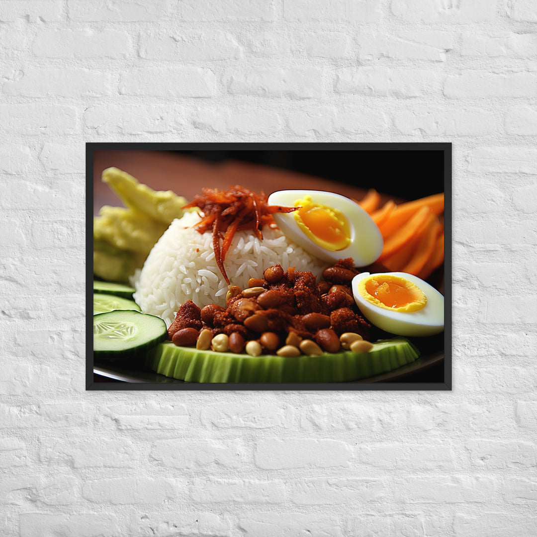 Nasi Lemak Framed poster 🤤 from Yumify.AI