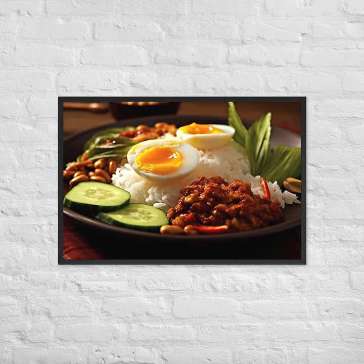 Nasi Lemak Framed poster 🤤 from Yumify.AI