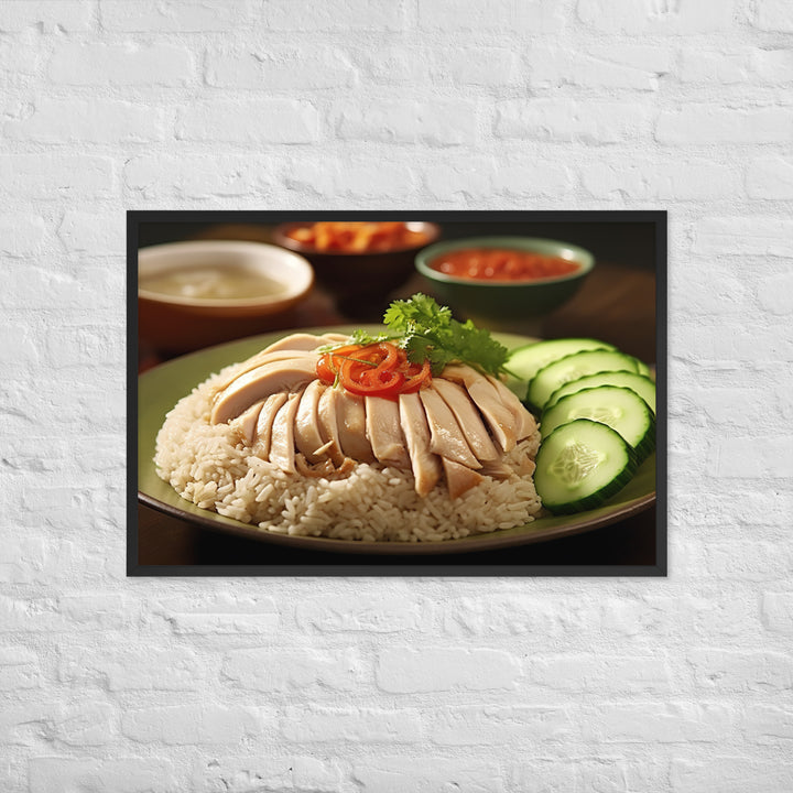 Hainanese Chicken Rice Framed poster 🤤 from Yumify.AI