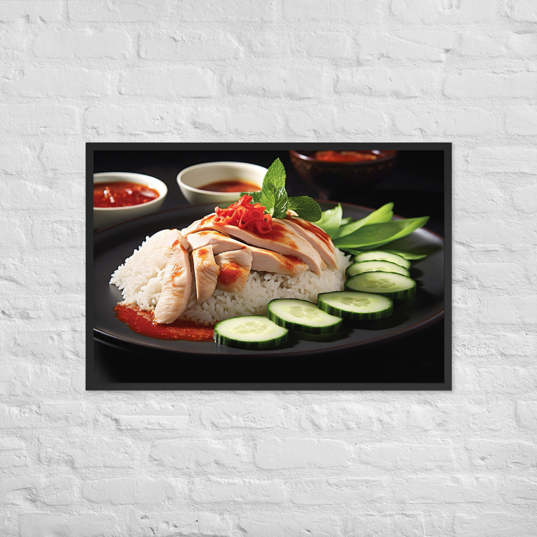 Hainanese Chicken Rice Framed poster 🤤 from Yumify.AI