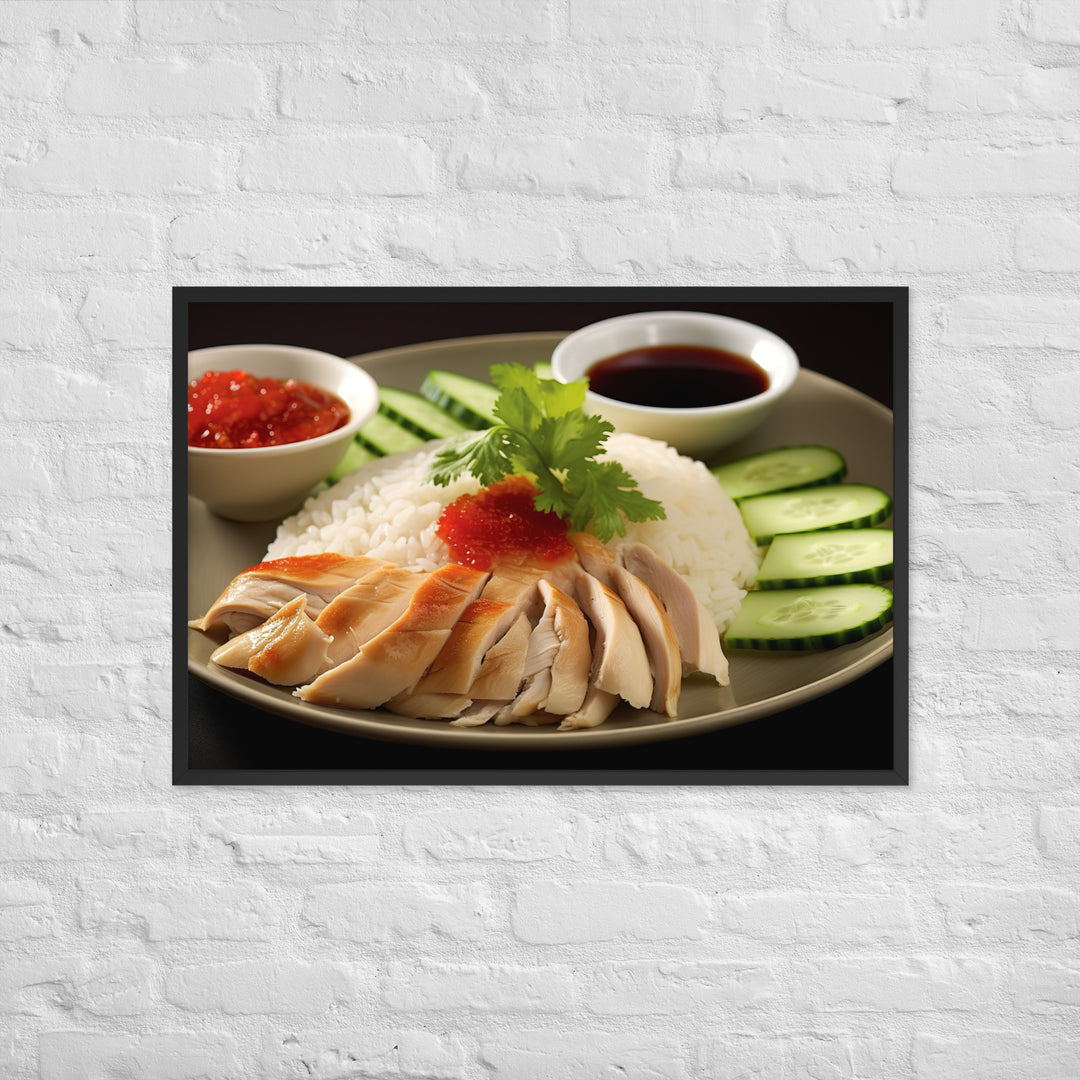 Hainanese Chicken Rice Framed poster 🤤 from Yumify.AI