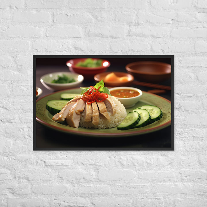 Hainanese Chicken Rice Framed poster 🤤 from Yumify.AI