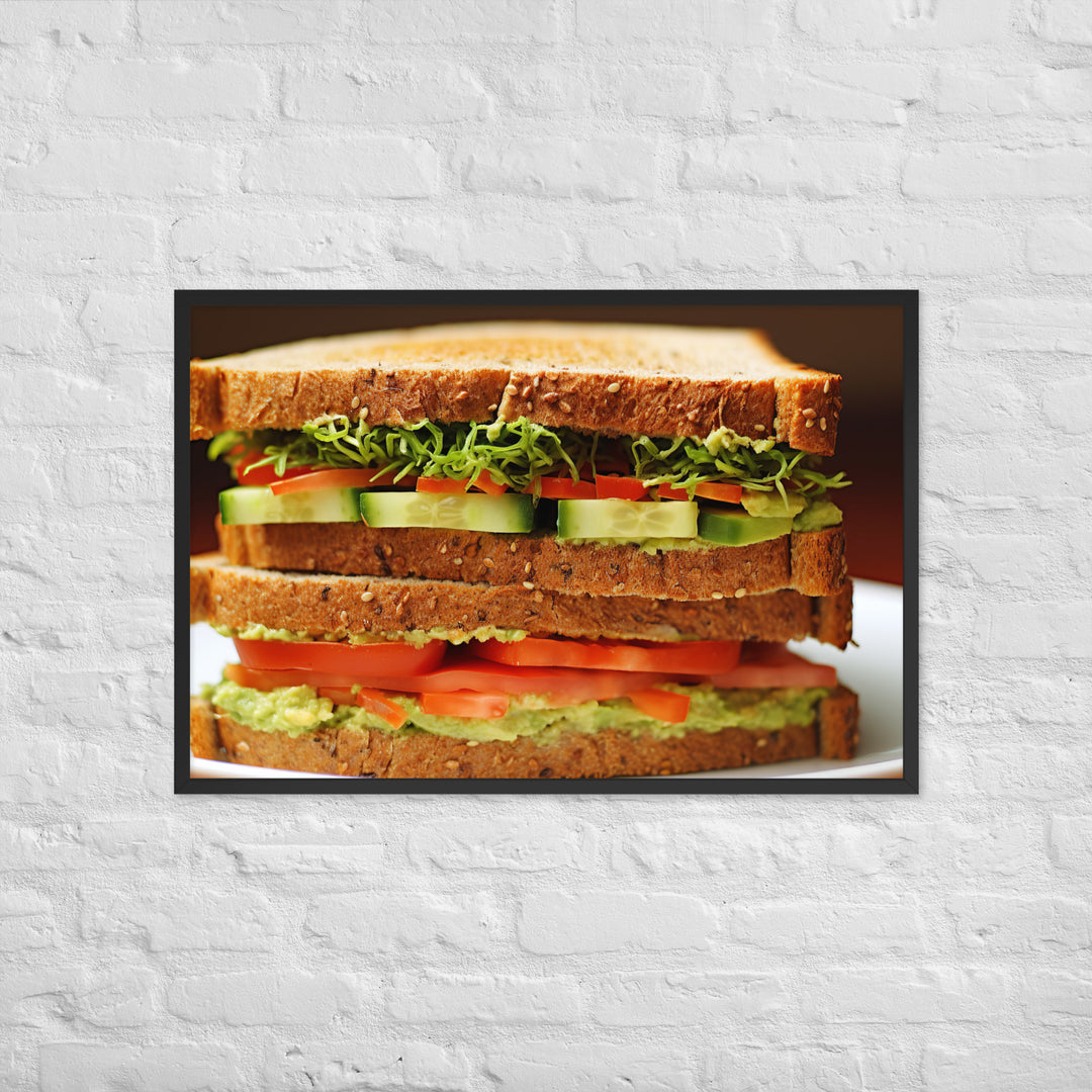 Veggie Sandwich Framed poster 🤤 from Yumify.AI