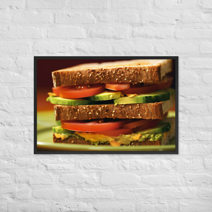 Veggie Sandwich Framed poster 🤤 from Yumify.AI