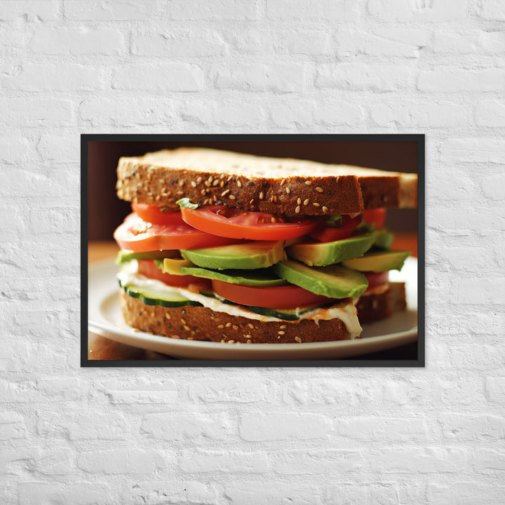 Veggie Sandwich Framed poster 🤤 from Yumify.AI