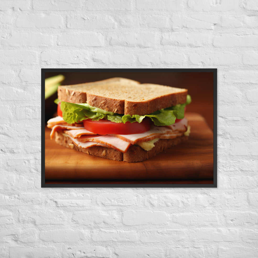 Turkey and Avocado Sandwich Framed poster 🤤 from Yumify.AI