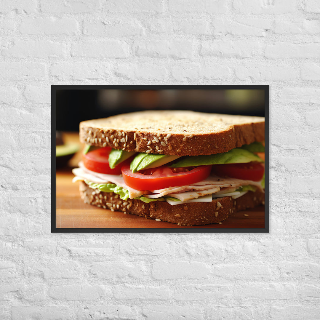 Turkey and Avocado Sandwich Framed poster 🤤 from Yumify.AI