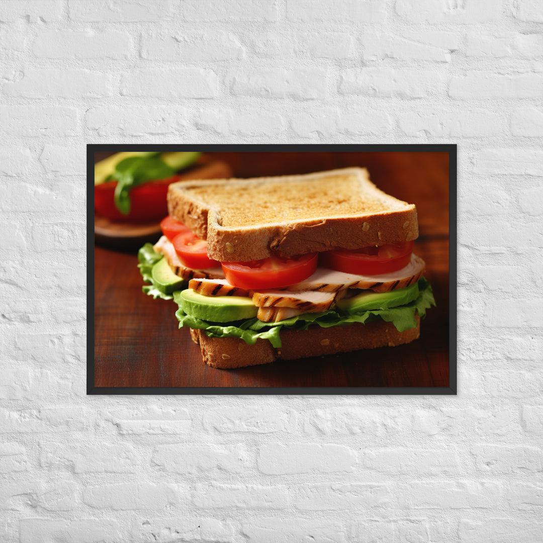 Turkey and Avocado Sandwich Framed poster 🤤 from Yumify.AI