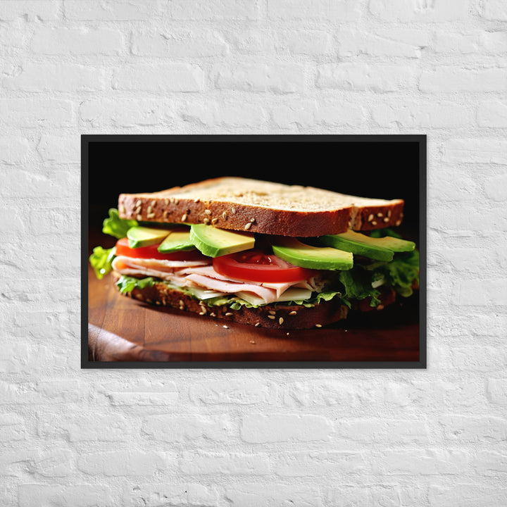 Turkey and Avocado Sandwich Framed poster 🤤 from Yumify.AI