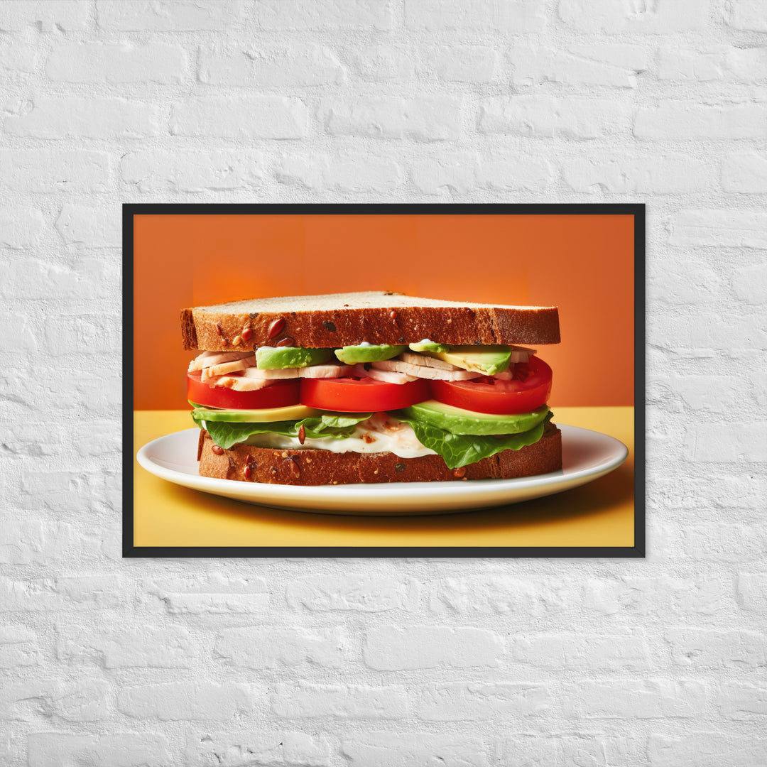 Turkey and Avocado Sandwich Framed poster 🤤 from Yumify.AI