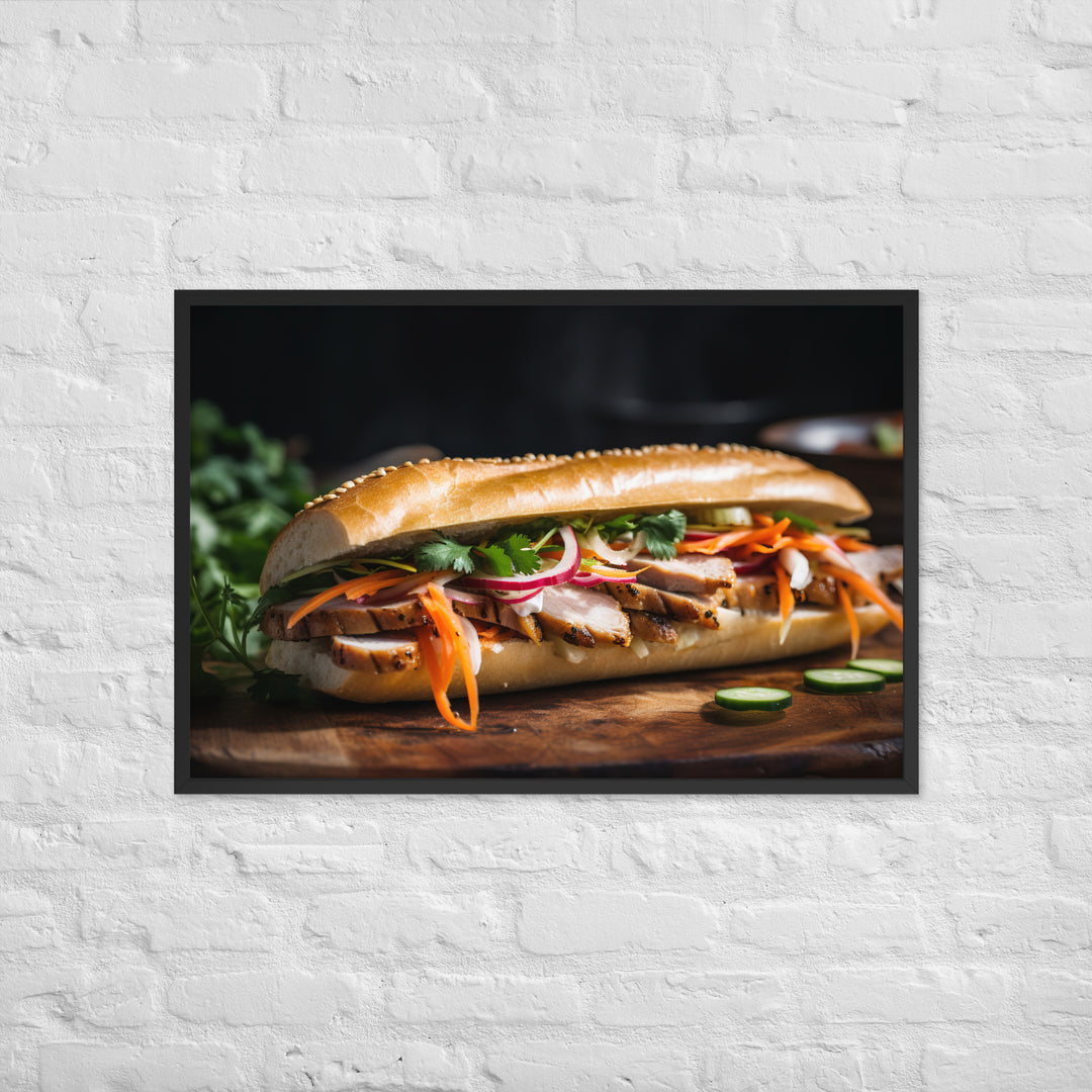 Grilled Pork and Pickled Vegetables Framed poster 🤤 from Yumify.AI