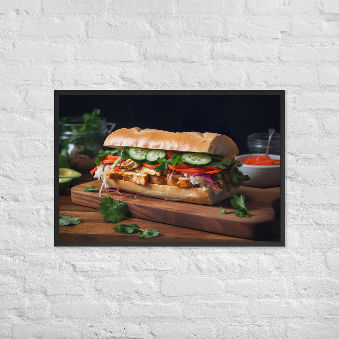 Grilled Pork and Pickled Vegetables Framed poster 🤤 from Yumify.AI