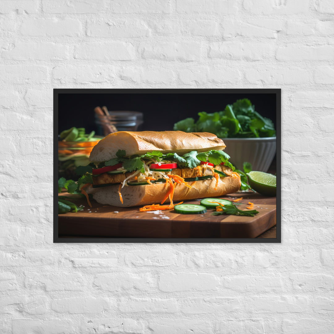 Grilled Pork and Pickled Vegetables Framed poster 🤤 from Yumify.AI