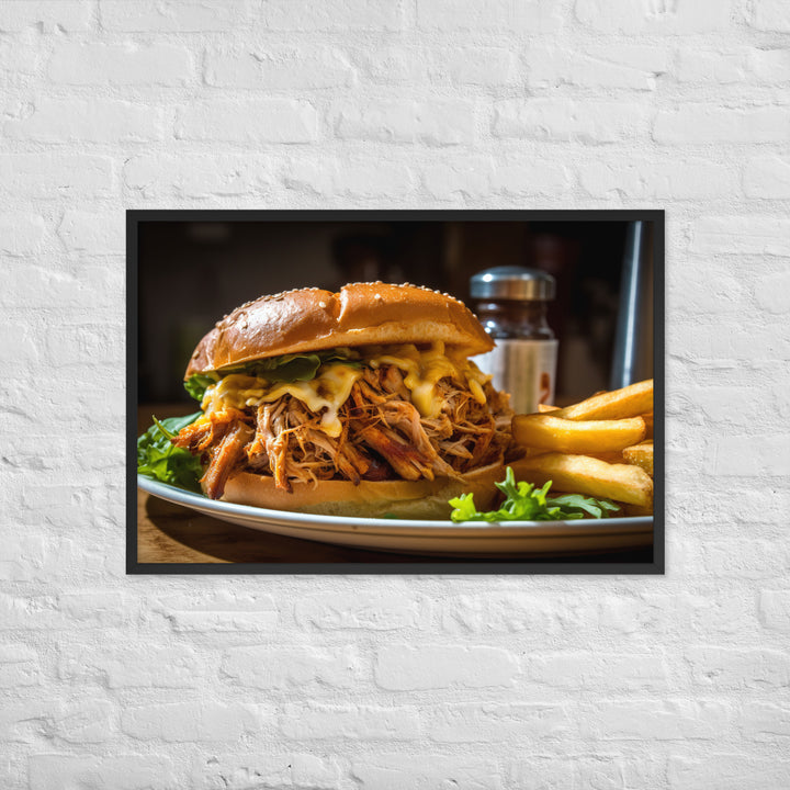 Pulled Pork Sandwich Framed poster 🤤 from Yumify.AI