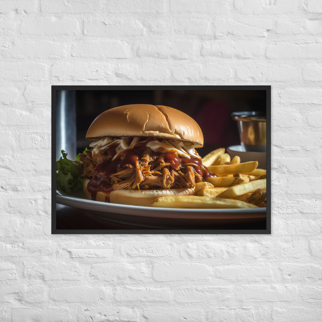 Pulled Pork Sandwich Framed poster 🤤 from Yumify.AI