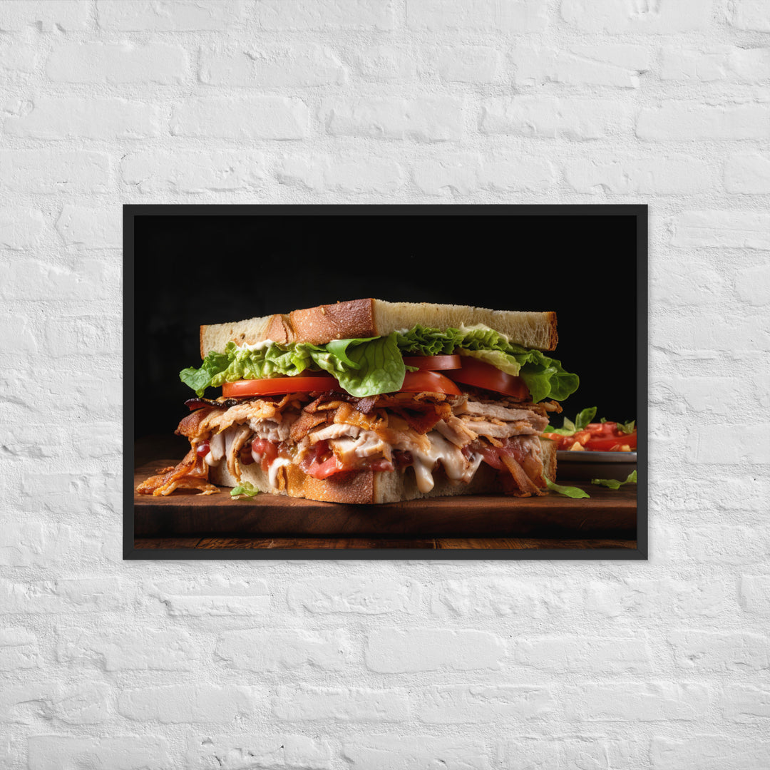 The Ultimate Club Sandwich Framed poster 🤤 from Yumify.AI