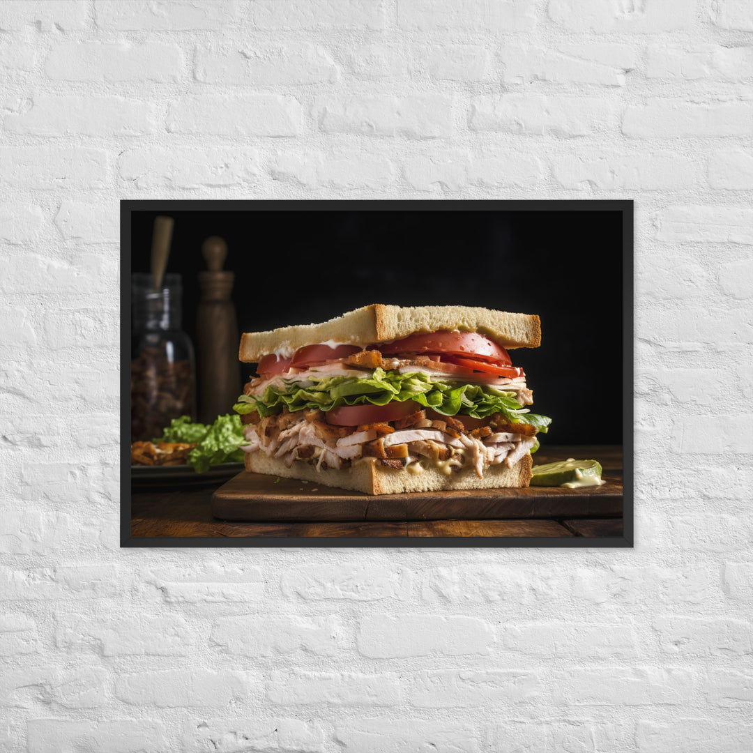 The Ultimate Club Sandwich Framed poster 🤤 from Yumify.AI