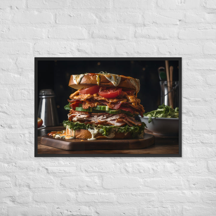 The Ultimate Club Sandwich Framed poster 🤤 from Yumify.AI