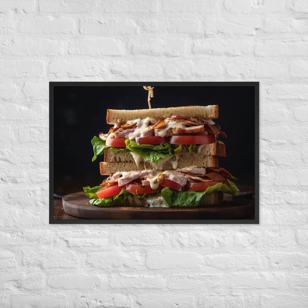 The Ultimate Club Sandwich Framed poster 🤤 from Yumify.AI