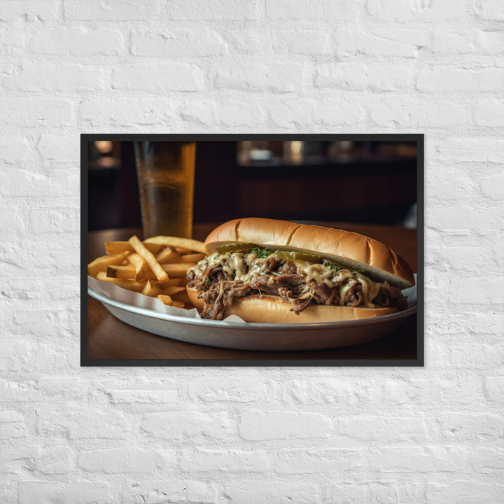 The Perfect Philly Cheesesteak Combo Framed poster 🤤 from Yumify.AI